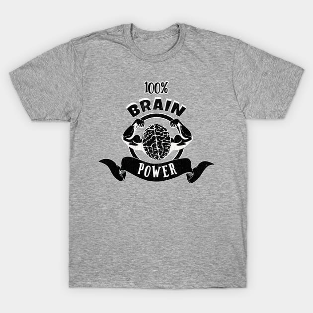 100% Brain Power T-shirt T-Shirt by atomguy